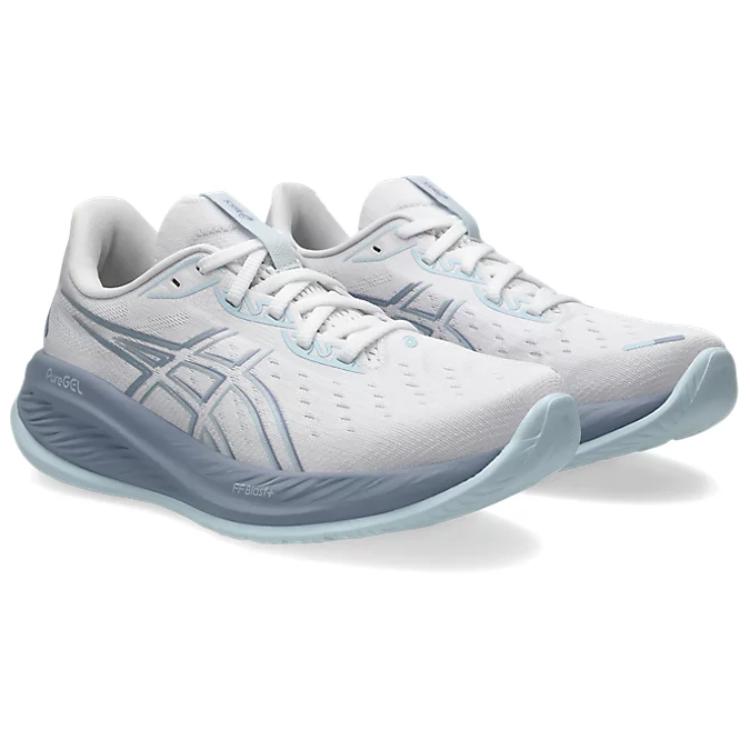 Shop Asics Gel-Cumulus 26 柔軟舒適防滑耐磨 低筒 訓練跑步鞋 男女同款 白灰