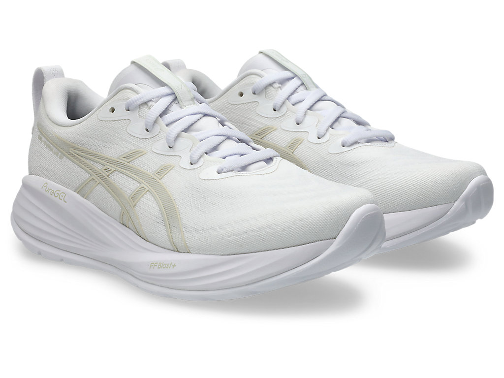 Lookbook (W) ASICS GEL-CUMULUS 27 跑步鞋 白色/湖灰色 1012B772-100