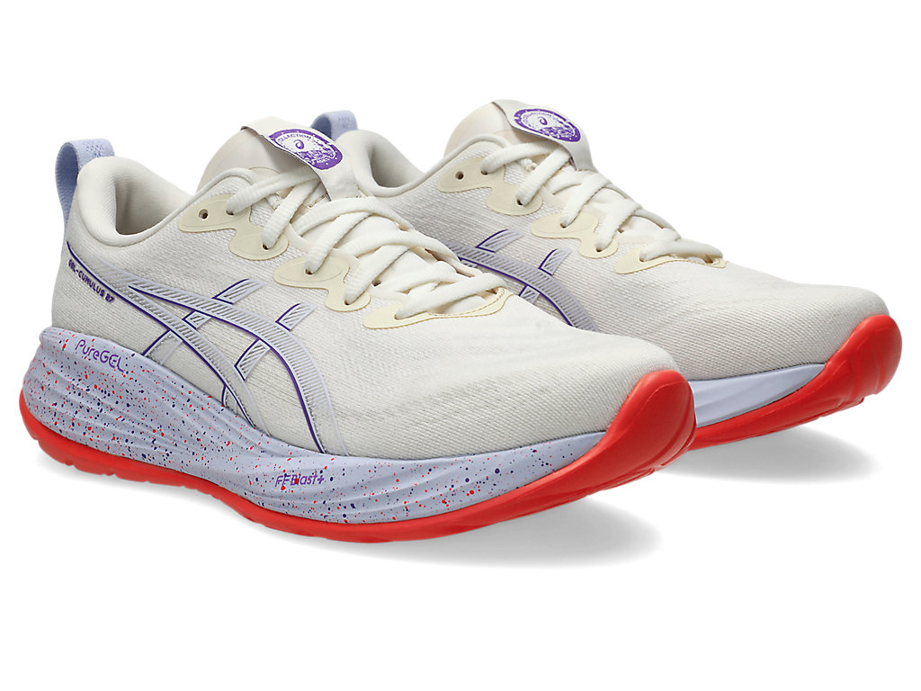 Lookbook (W) ASICS GEL-CUMULUS 27 Scarpe Running Tokyo Crema/Edo Purple 1012B955-500