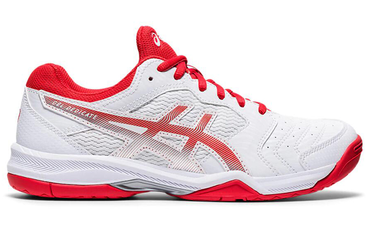 Order (W) ASICS Gel-Dedicate 6 ''Wit Rood'' 1042A067-107