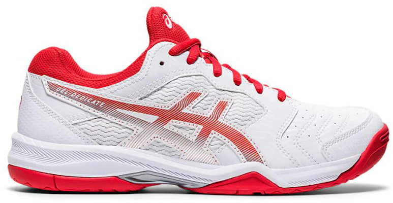 (W) ASICS Gel-Dedicate 6 ''Wit Rood'' 1042A067-107 Order (W) ASICS Gel-Dedicate 6 ''Wit Rood'' 1042A067-107