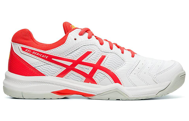 Order (W) ASICS Gel-Dedicate 6 ''Wit Rood Grijs'' 1042A067-102