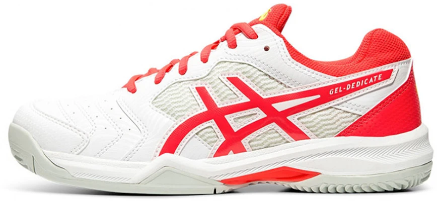 (W) ASICS Gel-Dedicate 6 Clay ''Wit Rood'' 1042A073-102 Buy (W) ASICS Gel-Dedicate 6 Clay ''Wit Rood'' 1042A073-102