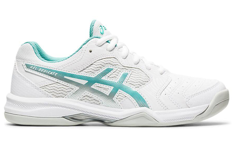 Order (W) ASICS Gel-Dedicate 6 Indoor Wit/Blauw 1042A074-105