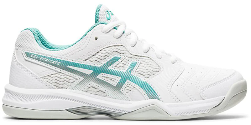 (W) ASICS Gel-Dedicate 6 Indoor Wit/Blauw 1042A074-105 Order (W) ASICS Gel-Dedicate 6 Indoor Wit/Blauw 1042A074-105
