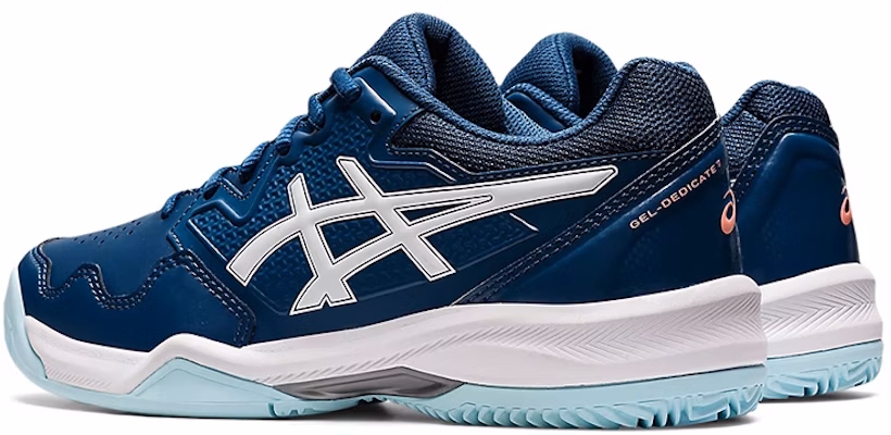 (Women) ASICS Gel-Dedicate 7 Clay 'Light Indigo White' 1042A168-402 Shop (Women) ASICS Gel-Dedicate 7 Clay 'Light Indigo White' 1042A168-402