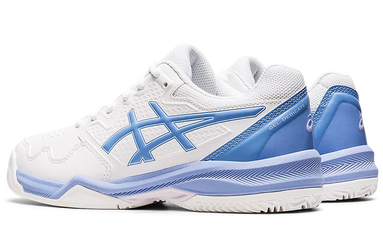 Shop (Women) ASICS Gel-Dedicate 7 Clay 'White Blue' 1042A168-102