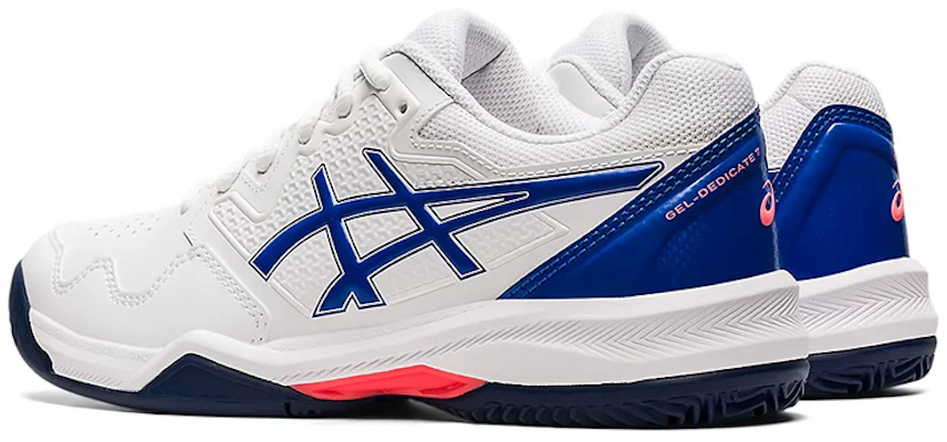 (Women) ASICS Gel-Dedicate 7 Clay 'White Blue' 1042A168-101 Shop (Women) ASICS Gel-Dedicate 7 Clay 'White Blue' 1042A168-101