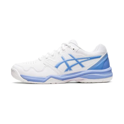 (W) ASICS Gel-Dedicate 7 Low-Top Tennis Shoes White/Blue