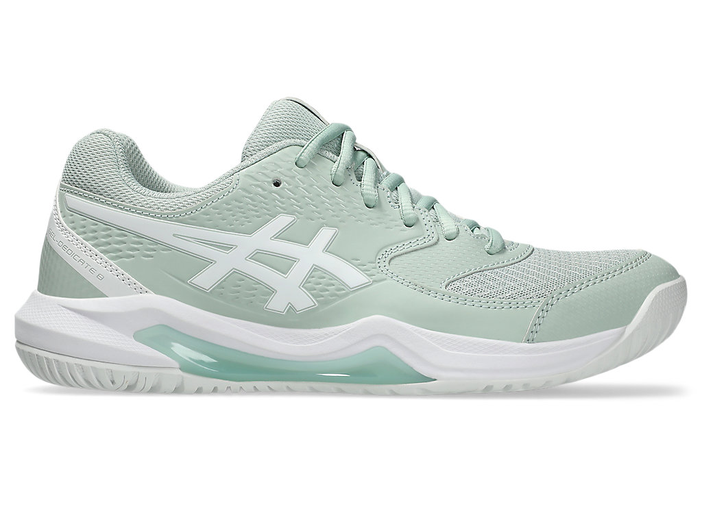 (Women) ASICS GEL-DEDICATE 8 All Court Tennis Shoes Lichen Rock/White 1042A237-300