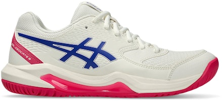 (Women) ASICS GEL-DEDICATE 8 All Court Tennis Shoes Cream/Dark Cobalt 1042A237-105 (Women) ASICS GEL-DEDICATE 8 All Court Tennis Shoes Cream/Dark Cobalt 1042A237-105