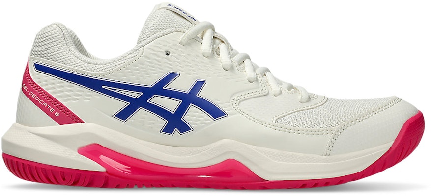 (Women) ASICS GEL-DEDICATE 8 All Court Tennis Shoes Cream/Dark Cobalt 1042A237-105 Buy (Women) ASICS GEL-DEDICATE 8 All Court Tennis Shoes Cream/Dark Cobalt 1042A237-105