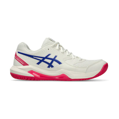 (W) ASICS GEL-DEDICATE 8 All Court Tennis Shoes Cream/Dark Cobalt