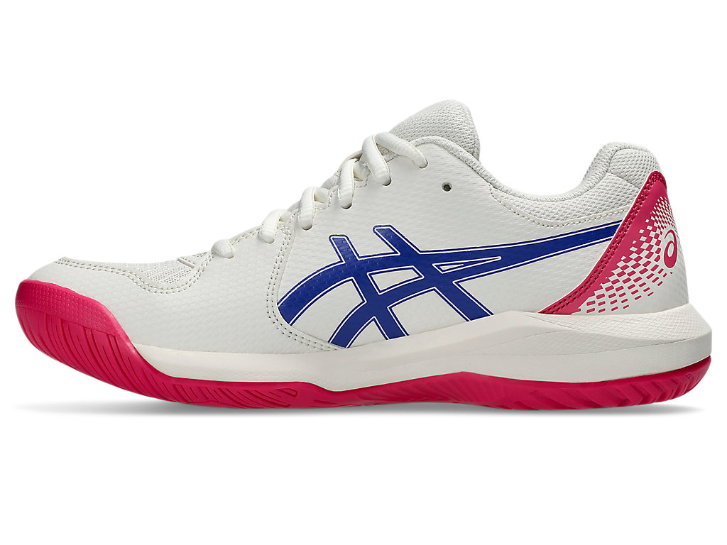 Shop (W) ASICS GEL-DEDICATE 8 Zapatos de Tenis All Court Crema/Azul Cobalto Oscuro 1042A237-105