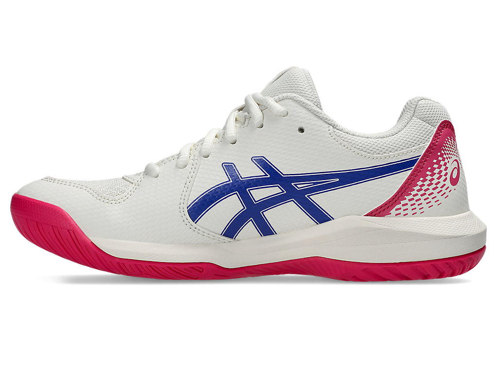 Shop (W) 아식스 젤-데디케이트 8 올코트 와이드 크림/다크 코발트 1042A235-105