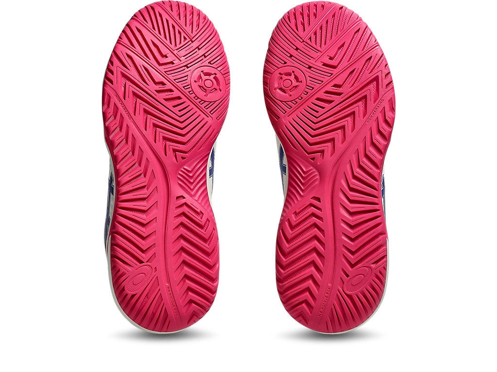 Sizing (W) 아식스 젤-데디케이트 8 올코트 와이드 크림/다크 코발트 1042A235-105