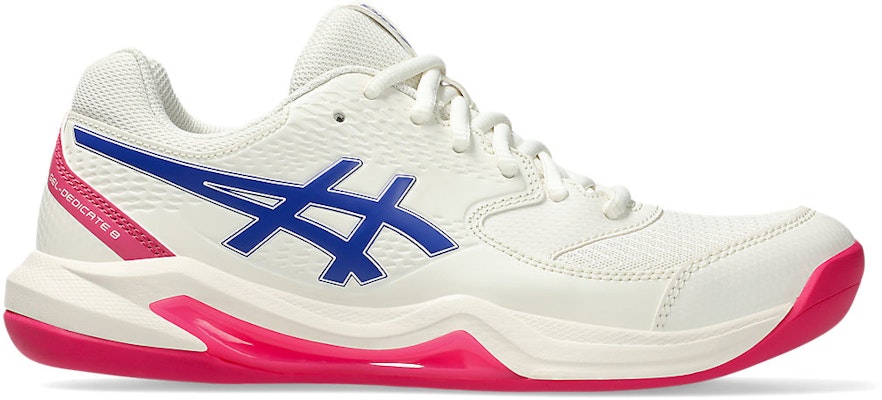 (Women) ASICS GEL-DEDICATE 8 Indoor Carpet Court Shoes Cream/Dark Cobalt 1042A257-105 Buy (Women) ASICS GEL-DEDICATE 8 Indoor Carpet Court Shoes Cream/Dark Cobalt 1042A257-105