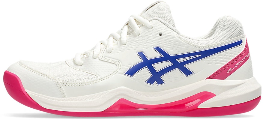 (Women) ASICS GEL-DEDICATE 8 Indoor Carpet Court Shoes Cream/Dark Cobalt 1042A257-105 Cheap (Women) ASICS GEL-DEDICATE 8 Indoor Carpet Court Shoes Cream/Dark Cobalt 1042A257-105