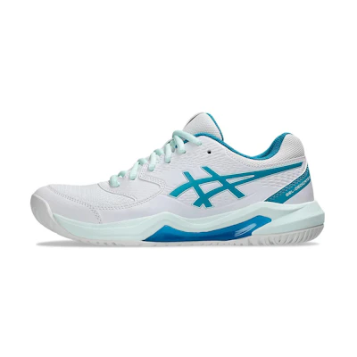 (W) ASICS Gel-Dedicate 8 White Teal Blue