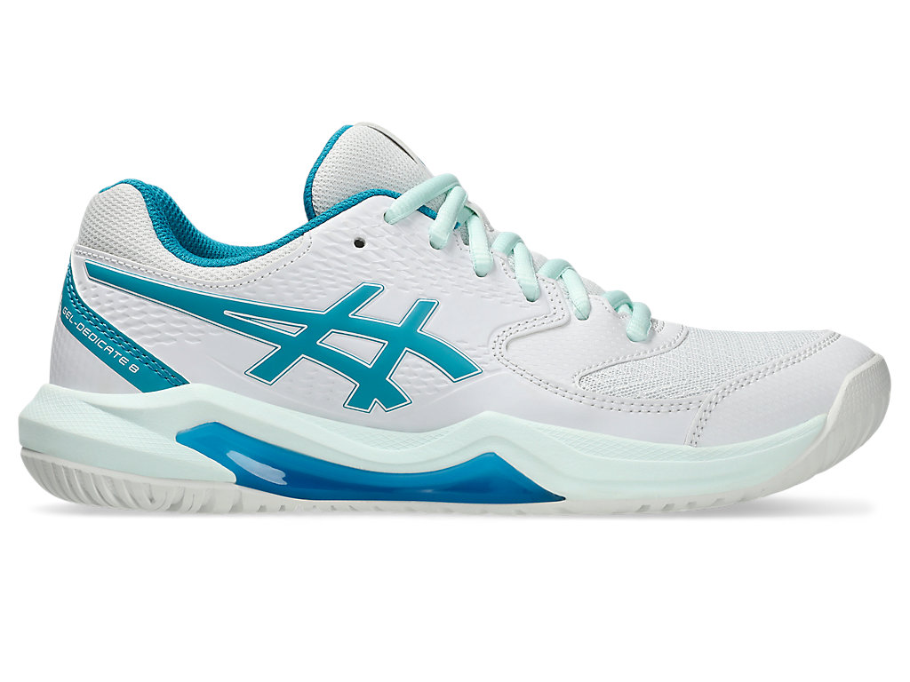 (Women) ASICS Gel-Dedicate 8 Wide 'White Teal Blue' 1042A235-103