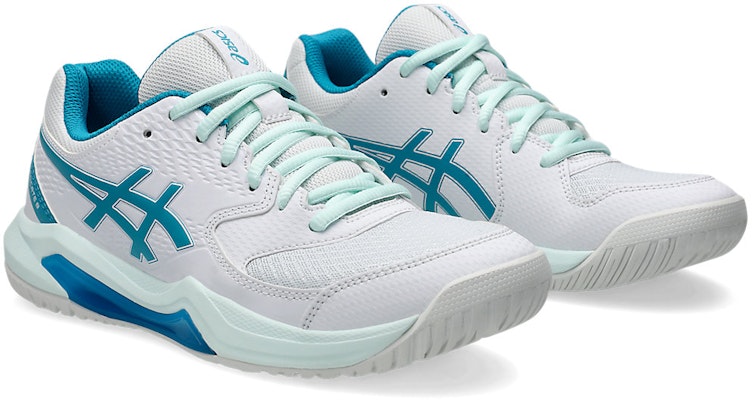 (W) ASICS Gel-Dedicate 8 Wide 'Putih Biru Teal' 1042A235-103 Order (W) ASICS Gel-Dedicate 8 Wide 'Putih Biru Teal' 1042A235-103