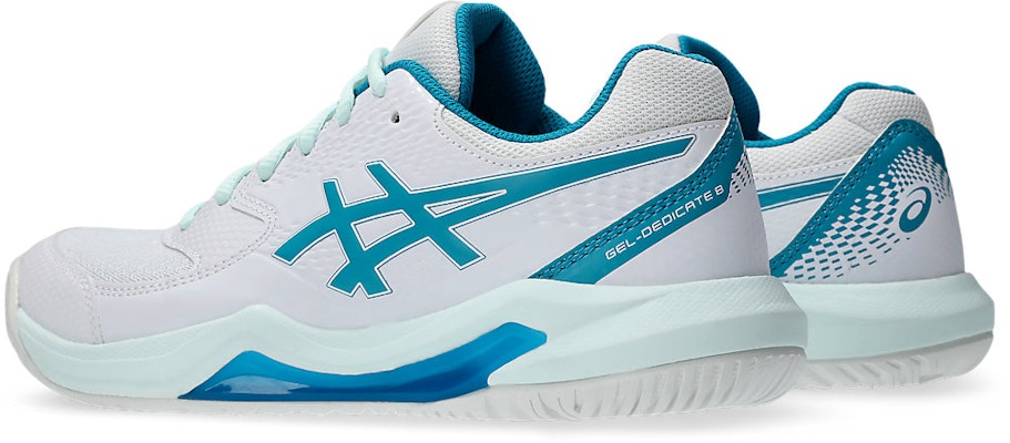 (W) ASICS Gel-Dedicate 8 Wide 'Putih Biru Teal' 1042A235-103 Lookbook (W) ASICS Gel-Dedicate 8 Wide 'Putih Biru Teal' 1042A235-103