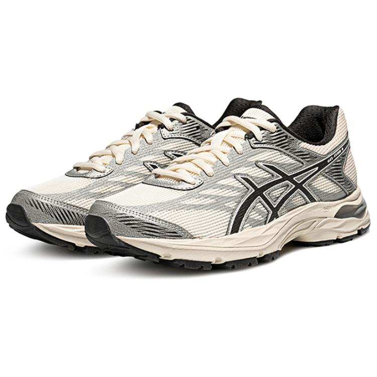 Shop Asics Gel-Flux 4 舒適百搭防滑耐磨透氣 低筒 休閒跑步鞋 女款 米銀灰