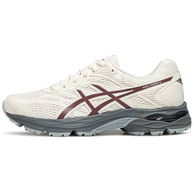 (Women) ASICS Gel-Flux 4 White/Red Running Shoes - Stylish, Durable & Versatile. 1012A523-204