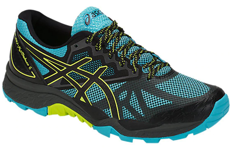 Lookbook (Women) ASICS GEL-FujiTrabuco 6 Black/Blue/Yellow T7E9N-400