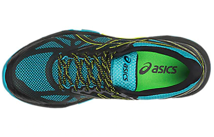 Shop (Women) ASICS GEL-FujiTrabuco 6 Black/Blue/Yellow T7E9N-400