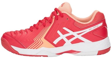 (Women) ASICS Gel-Game 6 Low-Top Tennis Shoes Pink/White E755Y-600 (Women) ASICS Gel-Game 6 Low-Top Tennis Shoes Pink/White E755Y-600