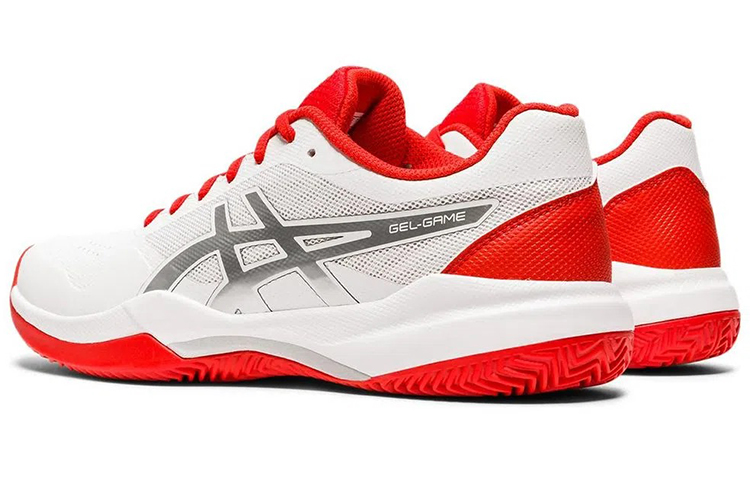 Shop (W) 아식스 젤-게임 7 클레이 화이트/레드 (Asics Jel-Geim 7 Keullei Waiteu/Ledeu) 1042A038-105