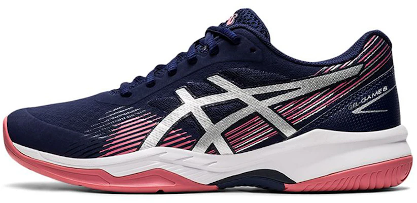 (W) ASICS Gel-Game 8 'Navy Pink Silver' Lelaki/Wanita Sukan Kasut 1042A152-402 Buy (W) ASICS Gel-Game 8 'Navy Pink Silver' Lelaki/Wanita Sukan Kasut 1042A152-402