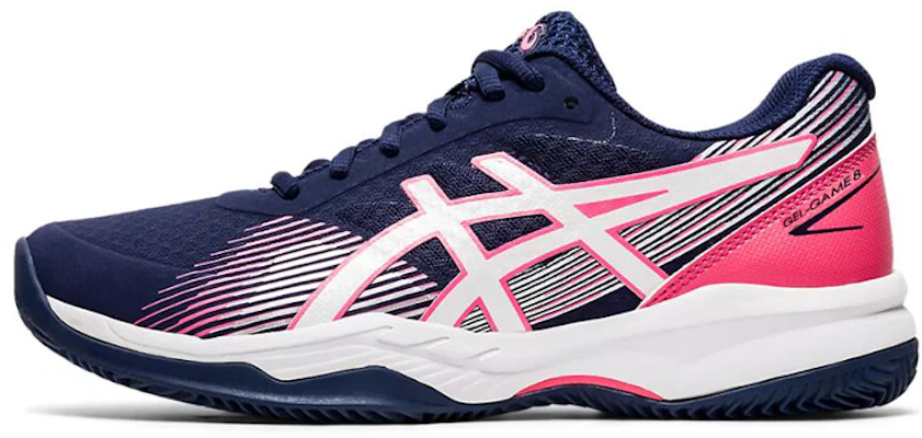 (W) ASICS Gel-Game 8 Clay Blauw/Roze/Wit 1042A151-401 Buy (W) ASICS Gel-Game 8 Clay Blauw/Roze/Wit 1042A151-401