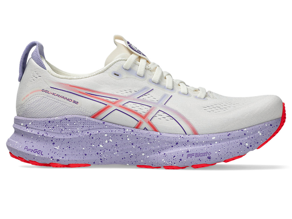 (Women) ASICS GEL-KAYANO 32 "Tokyo" Running Shoes Cream/Edo Purple 1012B915-500