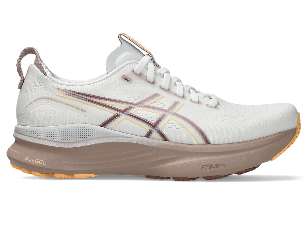 Buy (W) ASICS ゲルカヤノ 32 ランニングシューズ ホワイト/オレンジグロー 1012B838-101