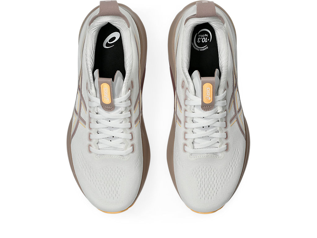 Sizing (W) ASICS ゲルカヤノ 32 ランニングシューズ ホワイト/オレンジグロー 1012B838-101