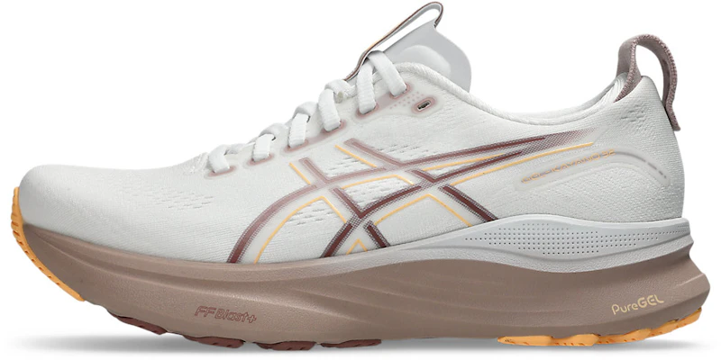 (W) ASICS ゲルカヤノ 32 ランニングシューズ ホワイト/オレンジグロー 1012B838-101 1