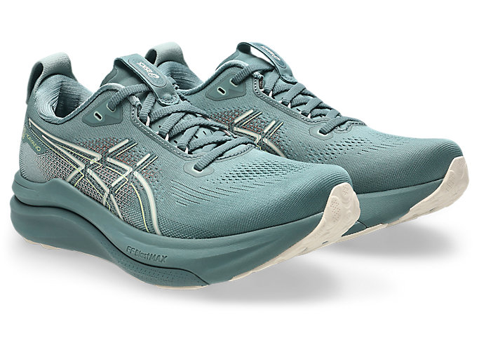 Order (W) ASICS GEL-KAYANO 33 Kasut Lari. Foggy Teal/Rose Dust 1012B939-402