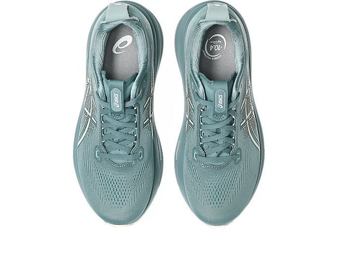 Details for (W) ASICS GEL-KAYANO 33 Kasut Lari. Foggy Teal/Rose Dust 1012B939-402
