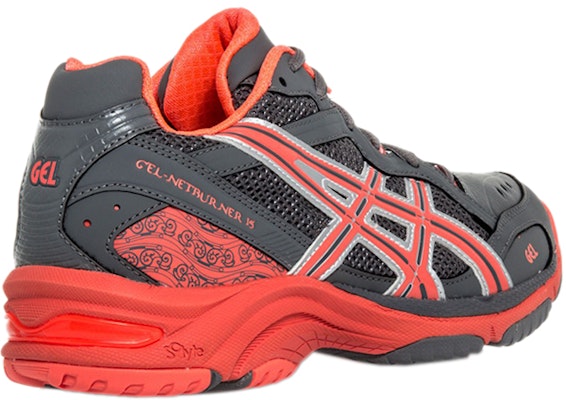 (Women) ASICS Gel-Netburner 15 'Grey Citrus Red' R352Y-9343 Lookbook (Women) ASICS Gel-Netburner 15 'Grey Citrus Red' R352Y-9343