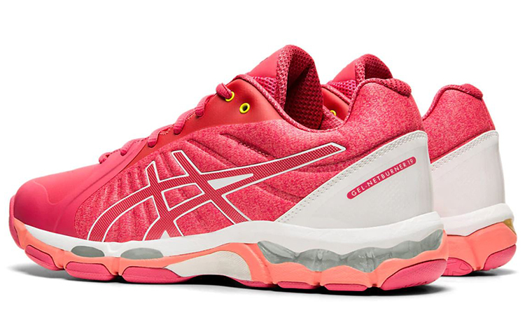Shop Asics Gel-Netburner 19 耐磨防滑減震 低筒跑步鞋 女款 紅白