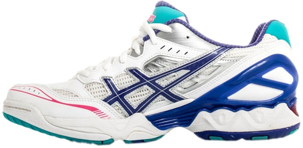 Asics Gel-Netburner 8 耐磨防滑 低筒運動跑步鞋 女款 白藍 Buy Asics Gel-Netburner 8 耐磨防滑 低筒運動跑步鞋 女款 白藍