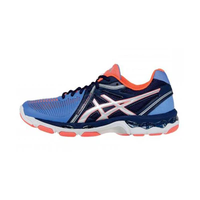 (W) ASICS Gel-Netburner Ballistic 'Blue Orange Patchwork'
