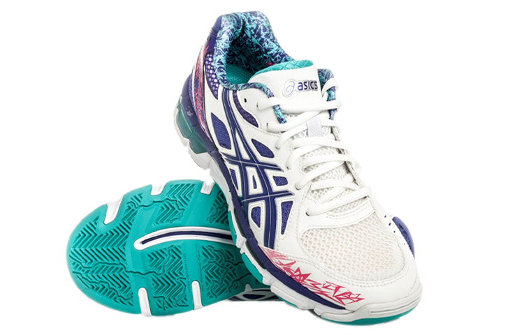 Lookbook (W) ASICS Gel-Netburner Profesional 10 'Putih Biru Tua' R451N-0175
