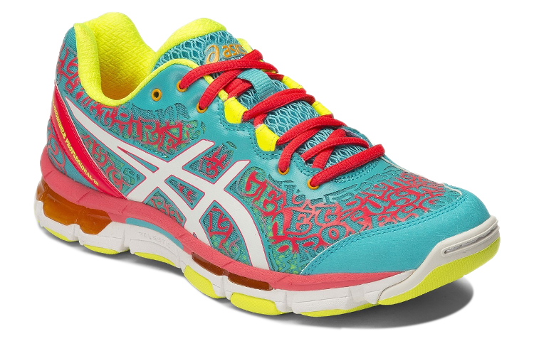 Lookbook Asics Gel-Netburner Professional 12 緩震防滑 低筒運動鞋 女款 薄荷藍粉