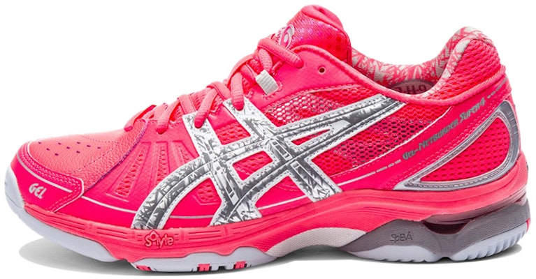 (Women) ASICS Gel-Netburner Super 4 'Pink Grey Silver' R450Y-6693 Buy (Women) ASICS Gel-Netburner Super 4 'Pink Grey Silver' R450Y-6693