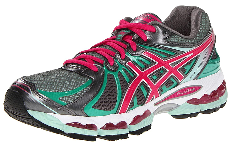 Lookbook 亞瑟士 GEL-Nimbus 15 舒適耐磨 低幫運動跑步鞋 女款 灰綠紅