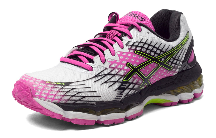 Lookbook 亞瑟士 GEL-Nimbus 17 透氣 低筒 跑鞋 女款 白粉