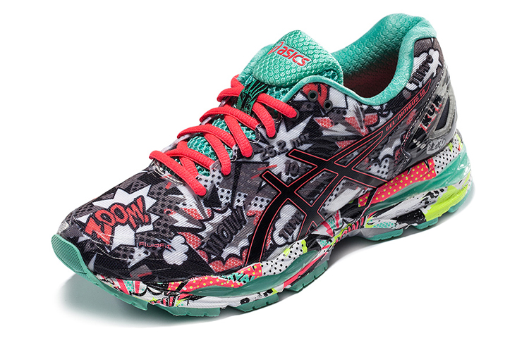 Order (W) ASICS GEL-Nimbus 18 ''Grijs Rood Groen'' T6K9N-9790
